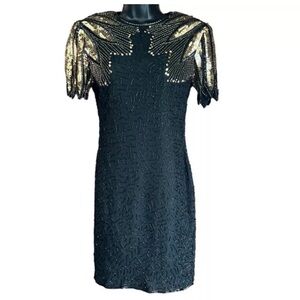 Vintage Stenay Beaded Dress With Tags Size 2P